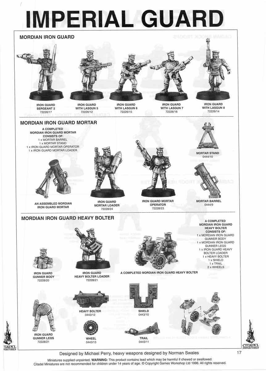 Astra Militarum Games Workshop Imperial Guard Metal Mordian Iron Guard Warhammer 40000 6502